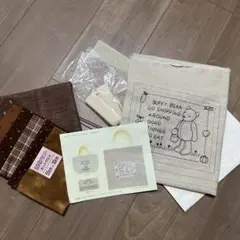 フェリシモ　バッグキット（刺繍済み）とカットクロスのセット