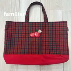 familiar レッスンバッグ　赤色