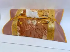 【新品未使用】タイ購入 ティッシュカバー／ティッシュケース　黄.橙