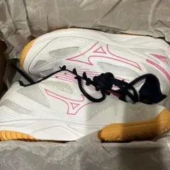 Mizuno バレーボールシューズ ホワイト/ピンク/ネイビー