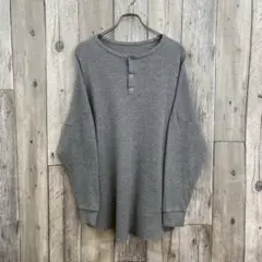 COEN コーエン 亀甲 ワッフル生地　長袖 Tシャツ サーマル ロンT F