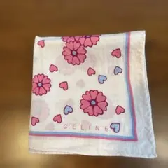 【中古】CELINE 花柄ハンカチ