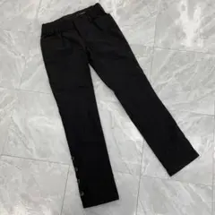 PREMIUM BY VICKY サイドボタン スリムパンツ ブラック シンプル