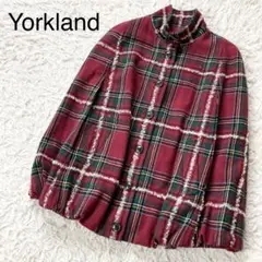 ヨークランド Yorkland ウール ツイード チェック ケープコート 　9号 3015008251740063_drawn.jpeg