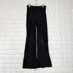 ザラ【EUR XS】黒 フレアパンツ 微ストレッチ S~M相当 春夏 脚長美脚