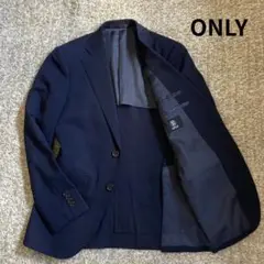 ONLY オンリー テーラードジャケット ネイビー S 極美品　スリム 春夏用