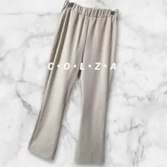 Ld689＊コルザ リブパンツ 美脚効果 セルフカット ウエストゴム ストレッチ