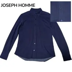 美品⭐︎JOSEPH HOMME 長袖シャツ　濃紺　総柄ストレッチ　48