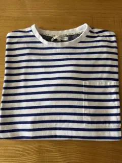 ブルーストライプ　 爽やかTシャツ