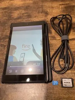 Fire HD8 8世代　microSD(64GB)カード.ハードカバー付