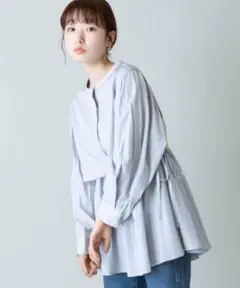 kastane シフォンドッキングフラップブラウス