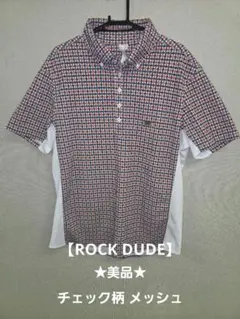 ★値下げ★ROCK DUDE ロックデュード チェック ゴルフ半袖ポロシャツ 4