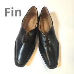 Fin 2WAYスクエアトゥVカットローファー 【低反発スポンジ入り】25cm