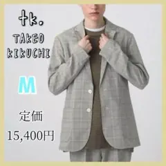tk.タケオキクチ ストライプ テーラードジャケット レディース グレー M