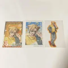 三ミ一体！！！！！！　伏見ガク　チェキ風カード　ランダムステッカー　セット