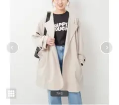 【スピックアンドスパン】近年☆新品☆カルゼジャージーノーカラーハーフコート