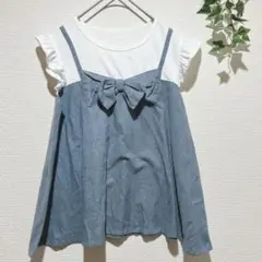 ELFINDOLL CLASSIC デニム風ドッキングチュニック 150cm