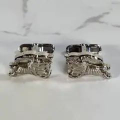 【美品】バーバリー/BURBERRY カフリンクス ナイト ホース シルバー