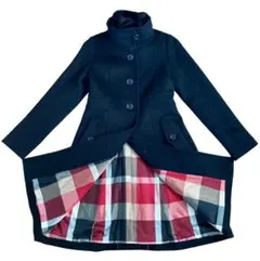 ブルーレーベル クレストブリッジ ラビットファー ウールコート
