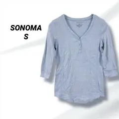 SONOMA 五分袖 Tシャツ S 軽やかなライトブルー