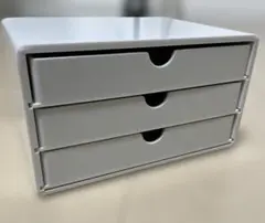 無印良品 ホワイト プラスチック 3段小物収納