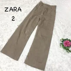 ザラ M チノパン ワイドパンツ　ベージュ　美品　ストレッチ抜群　コットン