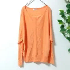 B-Three ニット 【M】 レディース 長袖 オレンジ ドルマンスリーブ美品