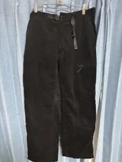 GU黒 コーデュロイ ワークパンツ L