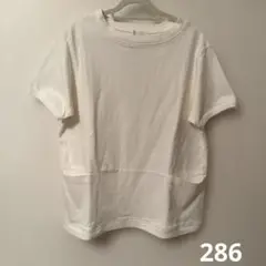 新品未使用　ブルーレイクマーケットホワイト 半袖 Tシャツ ポケット付き