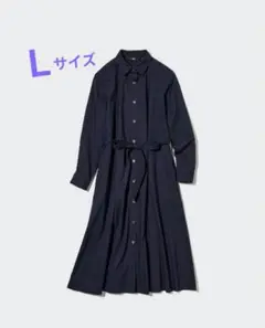 UNIQLO コットンAラインシャツワンピース Lサイズ ユニクロ