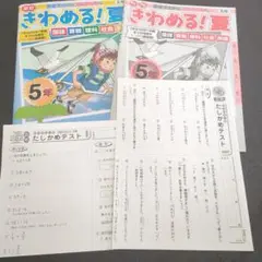 3新品未使用♥ 正進社 きわめる!なつ 5年生 たしかめテスト付