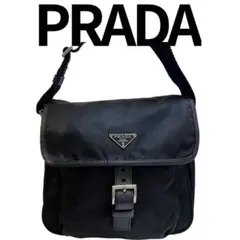 PRADA テスート ショルダーバッグ 黒 ブラック ナイロン メンズ