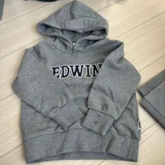 EDWIN フード付きパーカー 110サイズ グレー