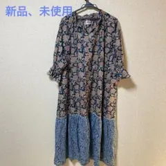 SOMANI FABRICS 花柄ロングワンピース