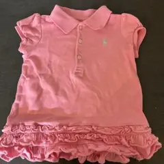 Ralph Lauren ピンク 半袖ポロワンピース 9month