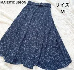 MAJESTIC LEGON フラワープリント Mサイズ フレアスカート