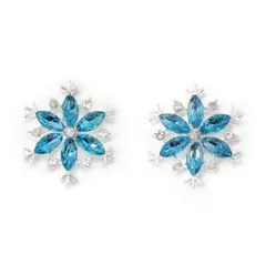 ビジューパーツ　雪の結晶　アイスブルー　2個