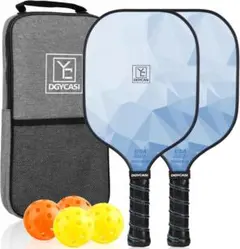 YC DGYCASI ピックルボールセット パドル2 ボール4 キャリーバッグ付