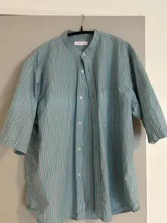 FREAK'S STORE 半袖シャツ 青とピンクのストライプ