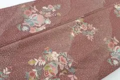 【ポリエステル】花と雪輪と蝶々 バチエリ