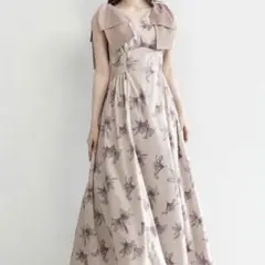 RANDA ビックリボンフラワーワンピース ピンク