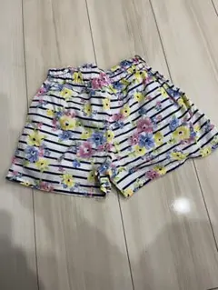 motherways 花柄ストライプ 半ズボン