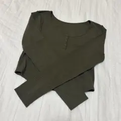 カーキ 長袖 Tシャツ