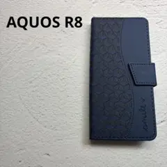 AQUOS R8 手帳型ケース　ネイビー