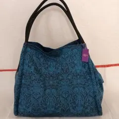 LIBERTY 青い花柄ショルダーバッグ