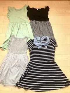 美品　キッズ chummy ユニクロ　ノースリーブ ワンピース 4着　セット