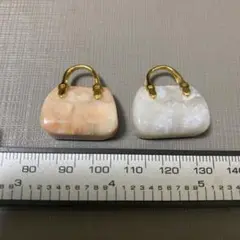 SALE★ミニチュアハンドバッグ型チャーム2個セット