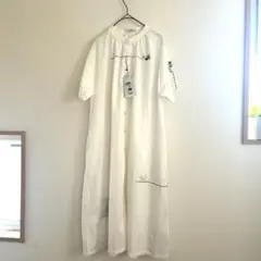 新品タグ付き　グラニフ　スヌーピー　ウッドストック　シャツワンピース