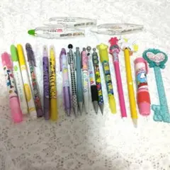平成レトロ　文房具　シャーペン　ボールペン　消しゴム　定規