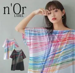 n'OrLABEL手書き風アーティスティックラインTシャツ